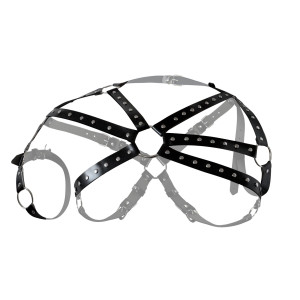 Чоловіча портупея Art of Sex - Ares, натуральна шкіра, колір Чорний, розмір XS-M. Photo 3