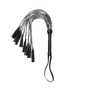 Ажурний батіг з еко шкіри Art of Sex - Brianna, колір Чорний