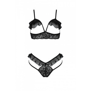 Комплект DOLLY SET WITH OPEN BRA black L/XL Passion. Photo 3
