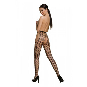 Еротичні колготки-бодістокінг Passion ECO S007 black. Photo 2