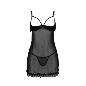 Пеньюар MARINA CHEMISE black L/XL - Passion. Photo 3