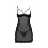 Пеньюар MARINA CHEMISE black S/M - Passion