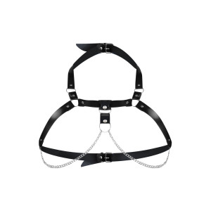 Женская портупея из натуральной кожи Art of Sex - Virginia, цвет Черный, размер XS-M. Photo 3