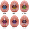 Набір мастурбаторів-яєць Tenga Egg Hard Boilded II Pack (6 яєць)