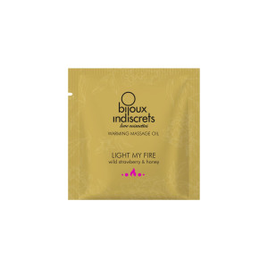 Пробник масажної олії Bijoux Indiscrets Light my Fire –  Wild Strawberry & Honey (2 мл)