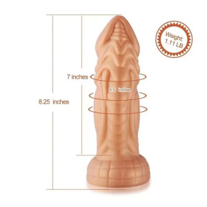 Силіконовий дилдо Hismith Slightly Curved Silicone Dildo Monster Series. Photo 2