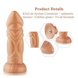 Силіконовий дилдо Hismith Slightly Curved Silicone Dildo Monster Series. Photo 3