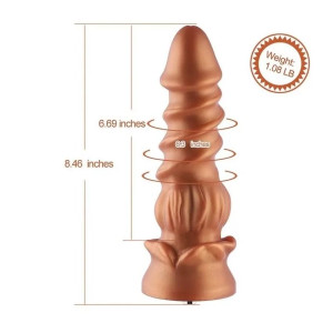 Силіконовий дилдо Hismith Spiral Grain Silicone Dildo Monster Series. Photo 2