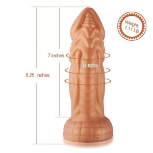 Силіконовий дилдо з вібрацією Hismith Slightly Curved Vibrating Silicone Dildo Monster Series. Photo 2
