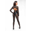 Комбінезон Noir Handmade F299 Enigma lace catsuit with underbust bodice - M