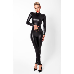 Комбінезон Noir Handmade F319 Caged wetlook catsuit with zippers and ring - S. Photo 2