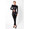 Комбінезон Noir Handmade F319 Caged wetlook catsuit with zippers and ring - XXL
