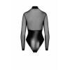 Боді Noir Handmade F321 Edge wetlook and mesh body with rings - XXL