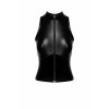 Топ Noir Handmade F324 Glam wetlook top with vinyl corset - XXL