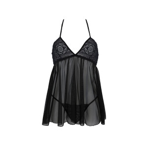 Пеньюар Passion KERRIA CHEMISE black S/M - ECO Passion. Photo 3