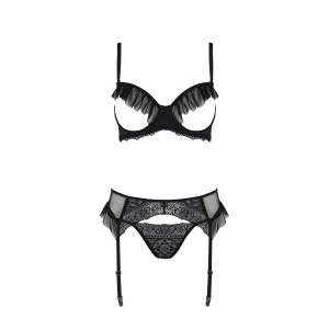 Комплект Passion KERRIA SET WITH OPEN BRA black L/XL - ECO Passion. Photo 3