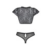 Комплект Passion LEAFA BIKINI black S/M - ECO Passion