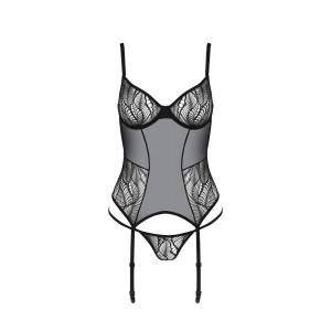 Корсет Passion LEAFA CORSET black S/M - ECO Passion. Photo 3