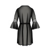 Пеньюар Passion LEAFA PEIGNOIR black XXL/XXXL - ECO Passion