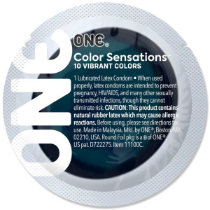Презерватив ONE Color Sensations - ONE is the corner pocket (Black) 1 шт. Photo 2