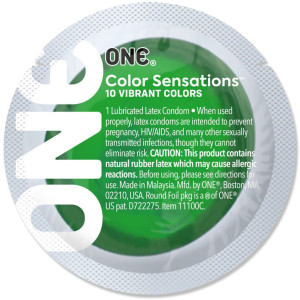 Презерватив ONE Color Sensations - ONE with nature (Emerald) 1 шт. Photo 2