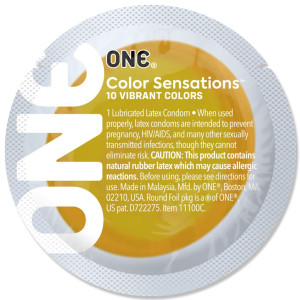 Презерватив ONE Color Sensations - ONE will get you there (Yellow) 1 шт. Photo 2