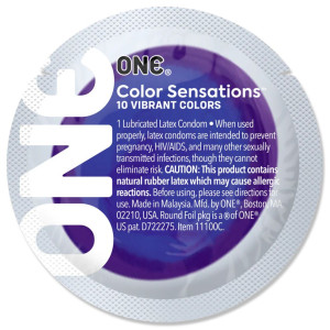 Презерватив ONE Color Sensations - Struck by ONE (Lavender) 1 шт. Photo 2