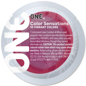 Презерватив ONE Color Sensations - ONE likes it hot (Red) 1 шт. Photo 2