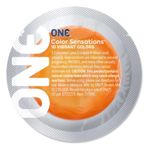 Презерватив ONE Color Sensations - ONE trip tot cloud nine (Orange) 1 шт. Photo 2