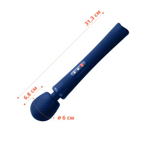 Вібромасажер Fun Factory VIM Vibrating Wand midnight blue, суперпотужний та легкий, до 6 годин роботи. Photo 2