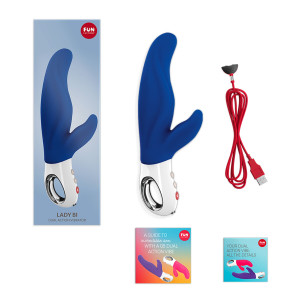 Вибратор-кролик для точки А Fun Factory LADY BI ultramarine, 2 мотора, 12 режимов. Photo 3