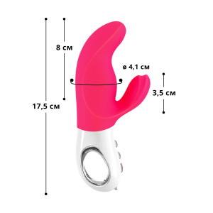 Вібратор-кролик Fun Factory MISS BI pink/white, 2 незалежні мотори, діаметр 4,2 см. Photo 2