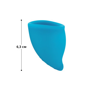 Менструальна чаша Fun Factory FUN CUP SIZE A, бірюзова, багаторазова, діаметр 4 см, об’єм 20 мл. Photo 2