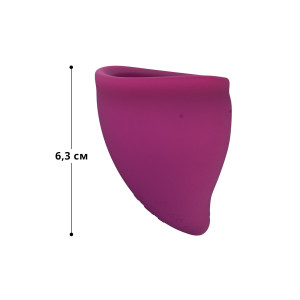 Менструальна чаша Fun Factory FUN CUP SIZE B, бордова, багаторазова, діаметр 4,3 см, об’єм 30 мл. Photo 2