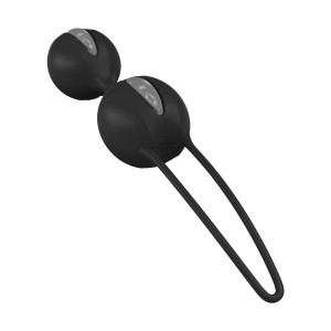 Вагінальні кульки Fun Factory SMARTBALLS DUO, чорно-сірі, 2 шт, діаметр 3,2 та 3,6 см. Photo 3