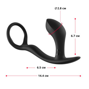 Анальна пробка з ерекційним кільцем Fun Factory BOOTIE RING slate. Photo 2