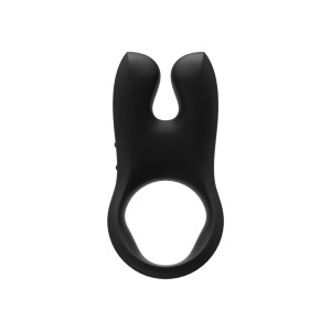 Ерекційне віброкільце з подвійною стимуляцією клітора Fun Factory NŌS black, 2 мотори. Photo 2