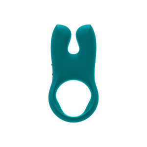 Ерекційне віброкільце з подвійною стимуляцією клітора Fun Factory NŌS deep sea blue, 2 мотори. Photo 2