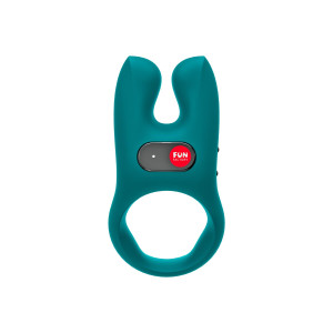 Ерекційне віброкільце з подвійною стимуляцією клітора Fun Factory NŌS deep sea blue, 2 мотори