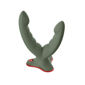 Подвійний фалоімітатор Fun Factory RYDE wild olive, гнучкі стовбури, присоска. Photo 3