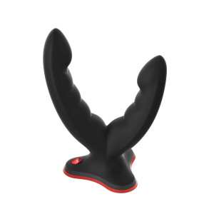 Подвійний фалоімітатор Fun Factory RYDE black, гнучкі стовбури, присоска. Photo 3