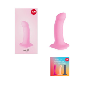 Фалоімітатор Fun Factory AMOR, рожевий, довжина 14,6 см, діаметр 3,7 см, вигнутий. Photo 3