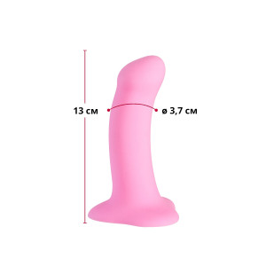 Фалоімітатор Fun Factory AMOR, рожевий, довжина 14,6 см, діаметр 3,7 см, вигнутий. Photo 2