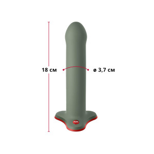 Фалоімітатор Fun Factory MAGNUM, оливковий, дуже гнучкий, довжина 18,3 см, діаметр 3,7 см. Photo 2