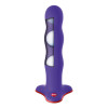 Фалоімітатор Fun Factory BOUNCER, фіолетовий, кульки всередині, ефект вібрації, діаметр 3,9 см 