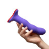 Фалоімітатор Fun Factory BOUNCER, фіолетовий, кульки всередині, ефект вібрації, діаметр 3,9 см 