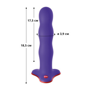 Фаллоимитатор Fun Factory BOUNCER, фиолетовый, шарики внутри, эффект вибрации, диаметр 3,9 см. Photo 2