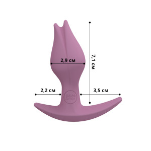 Анальна пробка Fun Factory BOOTIE FEM, рожева, у вигляді бутона, діаметр 2,9 см, тонкий обмежувач. Photo 2