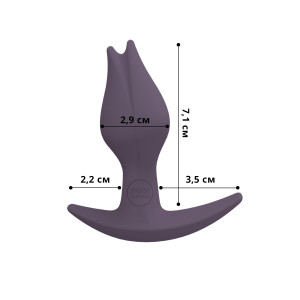 Анальна пробка Fun Factory BOOTIE FEM, фіолетова, у вигляді бутона, діаметр 2,9 см, тонкий обмежувач. Photo 2