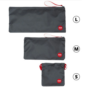 Сумка для секс-іграшок Fun Factory TOYBAG, S, сіра, кисет, 14x14 см . Photo 3